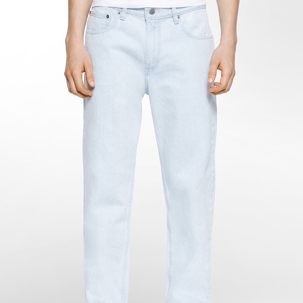 Calvin Klein Anti Fit Denim Jeans Ice Blue Model Grunge 30x32  Limited Edition